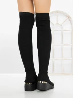 Cizme Dama cu Platforma YM-172 Negru | H&D » MeiShop.Ro