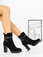 Botine cu Toc Gros QT07-31 BLACK | BELLICY