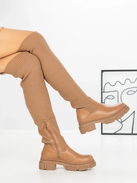 Cizme Dama cu talpa joasa Y79-7A CAMEL | BELLICY