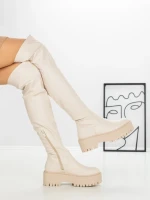Cizme Dama cu Platforma W3032-1 BEIGE | BELLICY