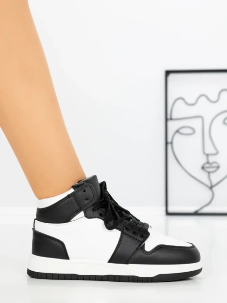 Sneakers Dama F005-2 WHITE-BLACK | COSTA SOL