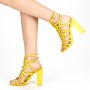 Sandale Dama cu Toc XKK157 Yellow Mei