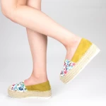 Pantofi Casual Dama cu Platforma FS6 Yellow Mei