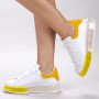 Pantofi Sport Dama YKQ195 White-Yellow Mei