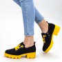 Pantofi Casual Dama ZP1975 Black-Yellow Mei