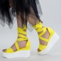 Sandale Dama cu Platforma GY6 Yellow Mei