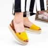 Sandale Dama cu Platforma WH1932 Yellow Mei