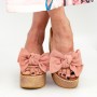 Papuci cu Platforma Dama WS117 Pink Mei