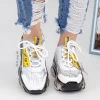 Pantofi Sport Dama cu Platforma SZ260 White-Yellow Mei