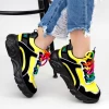 Pantofi Sport Dama cu Platforma SZ238 Black-Yellow Mei