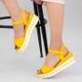 Sandale Dama cu Platforma WT9 Yellow Mei
