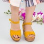 Sandale Dama cu Platforma GY8 Yellow Mei