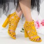 Sandale cu Toc XKK239 Yellow Mei