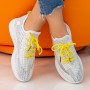 Pantofi Sport Dama X2916 White-Yellow Se7en