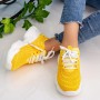 Pantofi Sport Dama cu Platforma 19-6 Yellow Mei