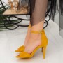 Sandale Dama cu Toc subtire GH1962 Yellow Mei